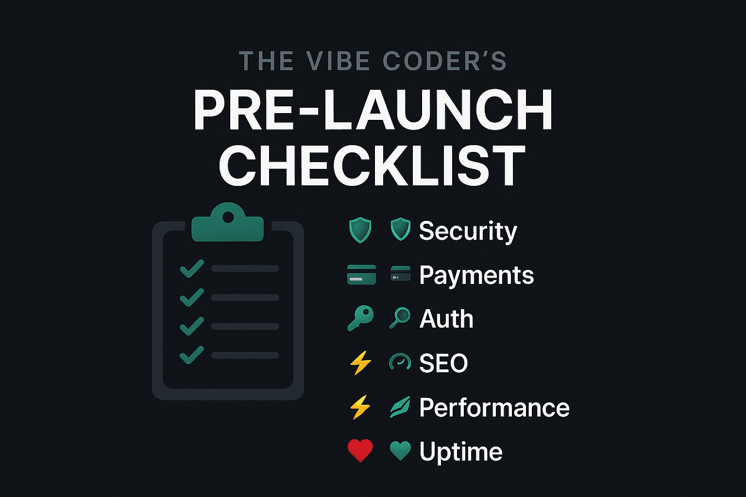 The Vibe Coder's Pre-Launch Checklist